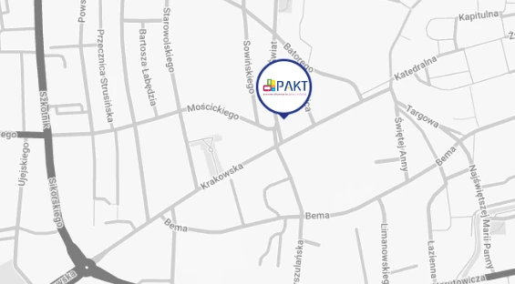 Mapa dojazdu - Tarnów, Krakowska 11 A, II piętro